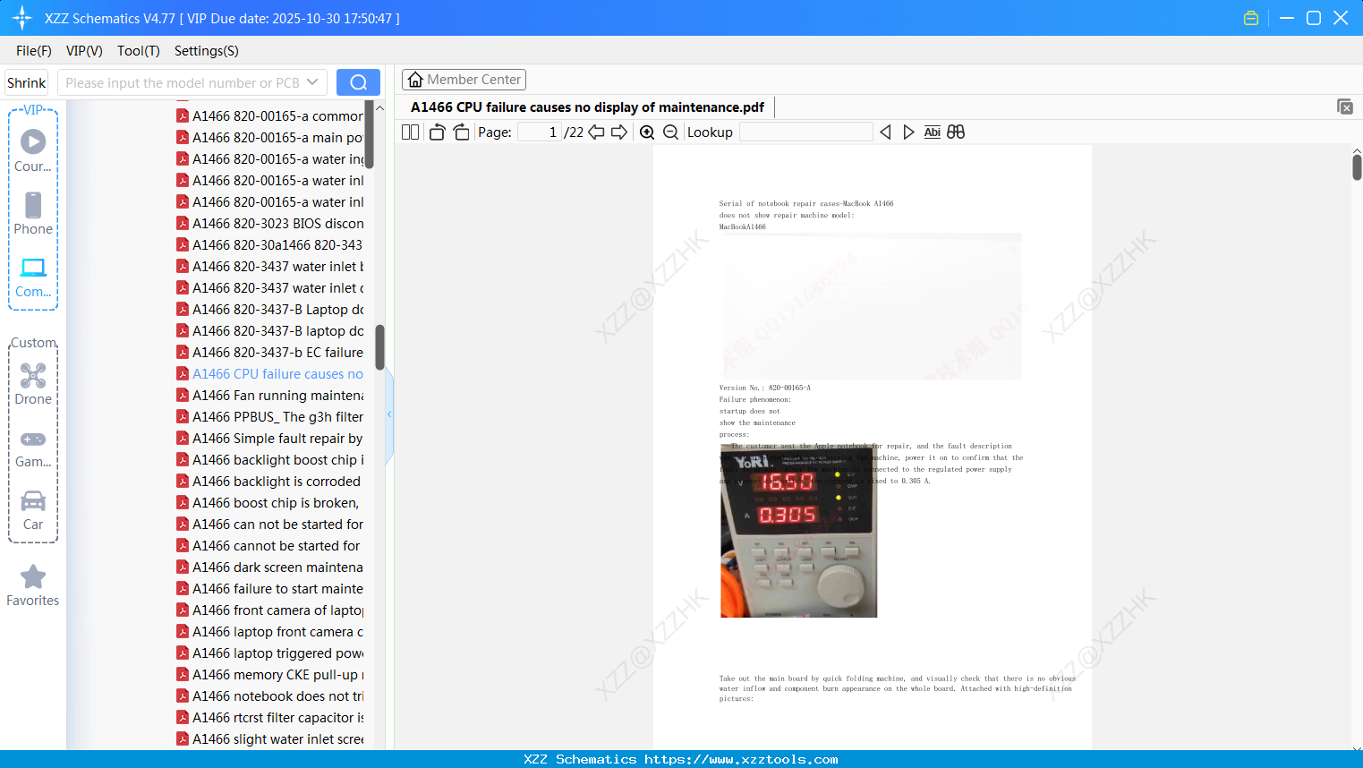Laptop Apple A1466 CPU Failure Causes No Display Of Maintenance